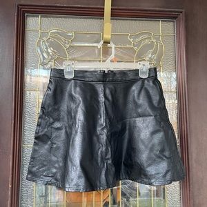 American Eagle Outfitters Faux Leather Black Mini Skirt
